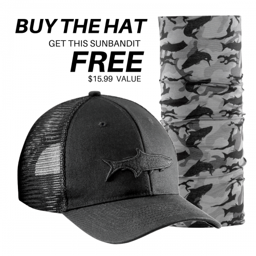 Tarpon Shadow Trucker Hat Black H1783 + FREE Tarpon Camo Sunbandit SB1618 Tarpon Shadow Trucker Hat Black H1783 + FREE Tarpon Camo Sunbandit SB1618