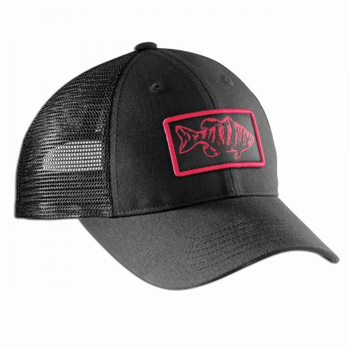 Bass Trucker Hat - Black H1745 Bass Trucker Hat - Black H1745