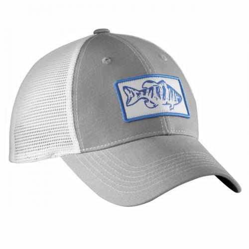 Bass Trucker Hat - Light Grey/White H1746 Bass Trucker Hat - Light Grey/White H1746
