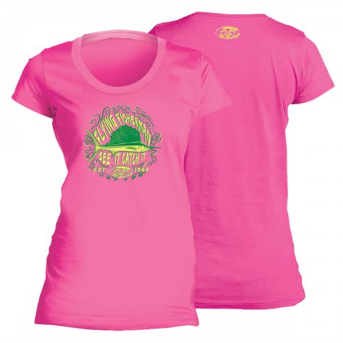 Chalk Sail Ladies Tee Hot Pink T1707P Chalk Sail Ladies Tee Hot Pink T1707P