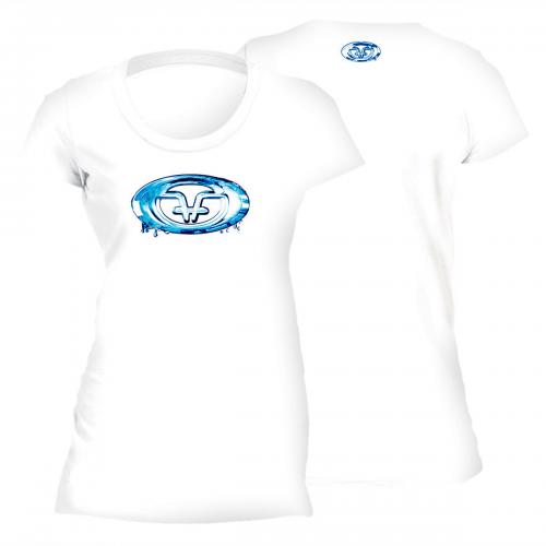 Water Logo Ladies Tee White T1708W Water Logo Ladies Tee White T1708W