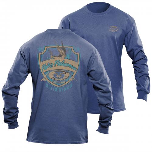 Shield L/S Tee Blue Triblend TL1710B Shield L/S Tee Blue Triblend TL1710B
