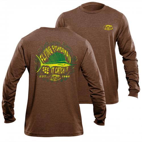 Chalk Sail L/S Tee Heather Brown TL1712B Chalk Sail L/S Tee Heather Brown TL1712B