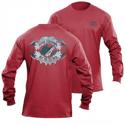 Cigar Label L/S Tee Red Triblend TL1713R Cigar Label L/S Tee Red Triblend TL1713R