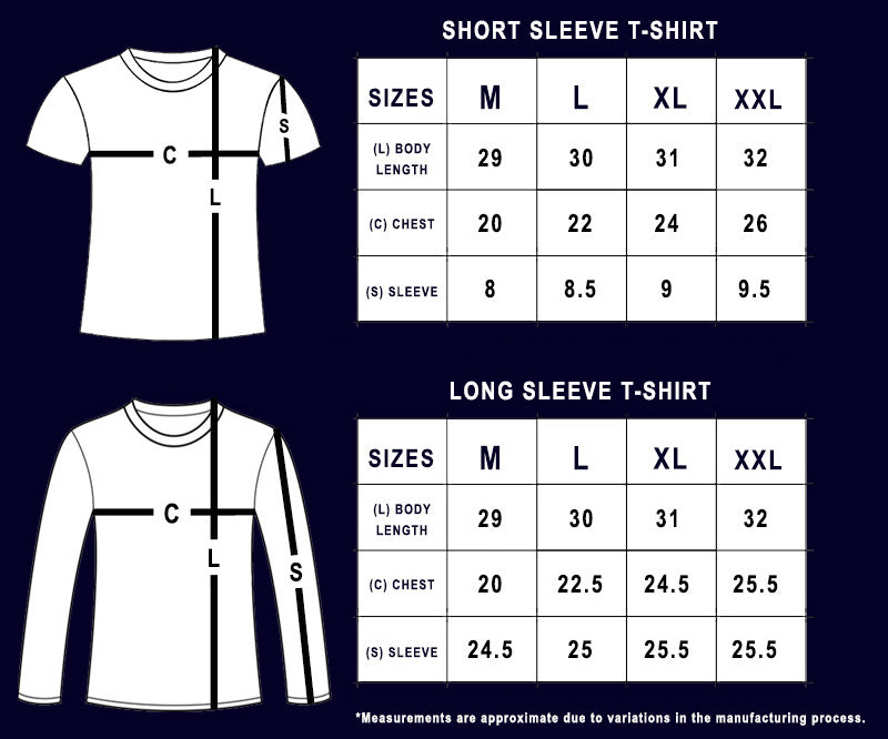 T-Shirt Size Chart