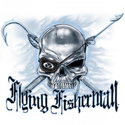 Flying Fisherman Pirate Skull Decal POP-02