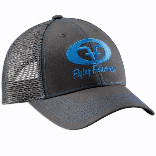 Neon Blue Logo Hat - Graphite H1775 Neon Blue Logo Hat - Graphite H1775