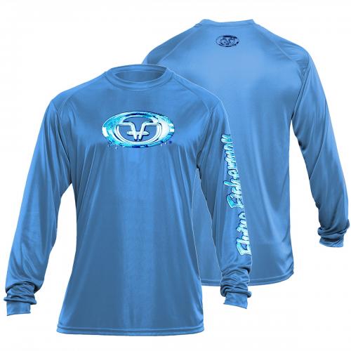 Water Logo Performance Tee Carolina Blue TL1405B Water Logo Performance Tee Carolina Blue TL1405B