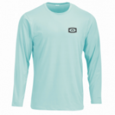 Flying Fisherman Logo Performance Tee Aqua TL1431A